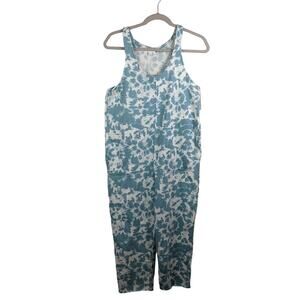 Tie Dye Fleece Lounge Playsuit Colsie Aqua XS Blue Bodysuit Capris Pockets Retro